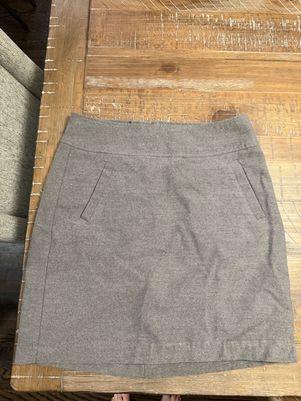 Mexx Taupe Mini Skirt with Front Slit Pockets